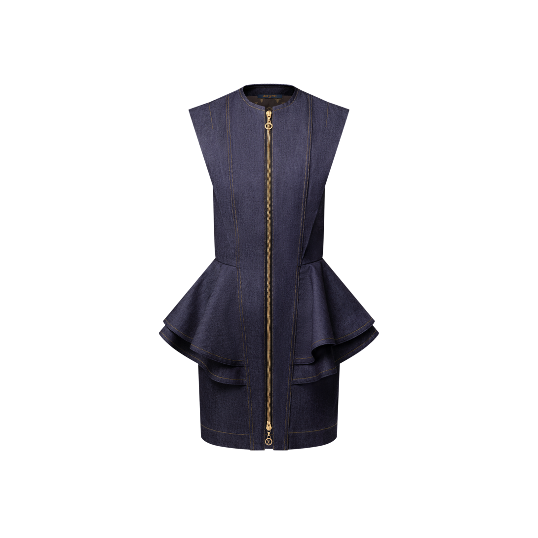 Denim Flounce Dress - Women - Ready-to-Wear | LOUIS VUITTON ®